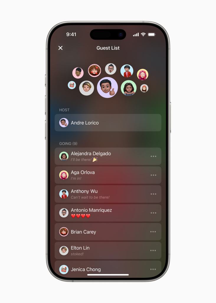 사람들을 불러 모으는 새로운 앱 Apple 초대 공개 8 apple invites guest list inline.jpg.large 2x