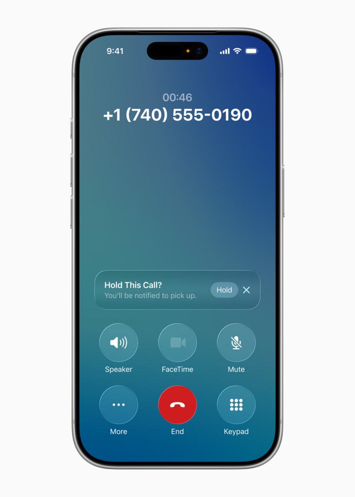 A phone screen displaying an incoming call interface with a phone number and options for answering or ending the call.