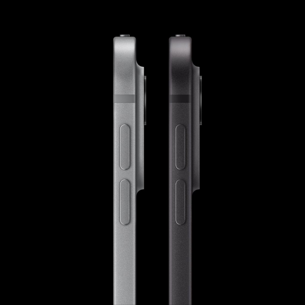 Apple, M5 칩을 탑재한 혁신적인 iPad Pro 발표 9 측면에서 본 새로운 iPad Pro의 스페이스 블랙과 실버 모델