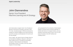 apple loadership john giannandrea