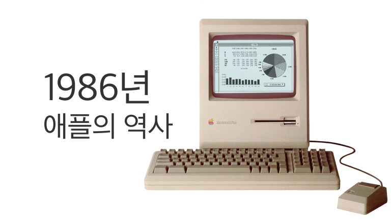 1986년 Macintosh Plus와 Apple IIGS