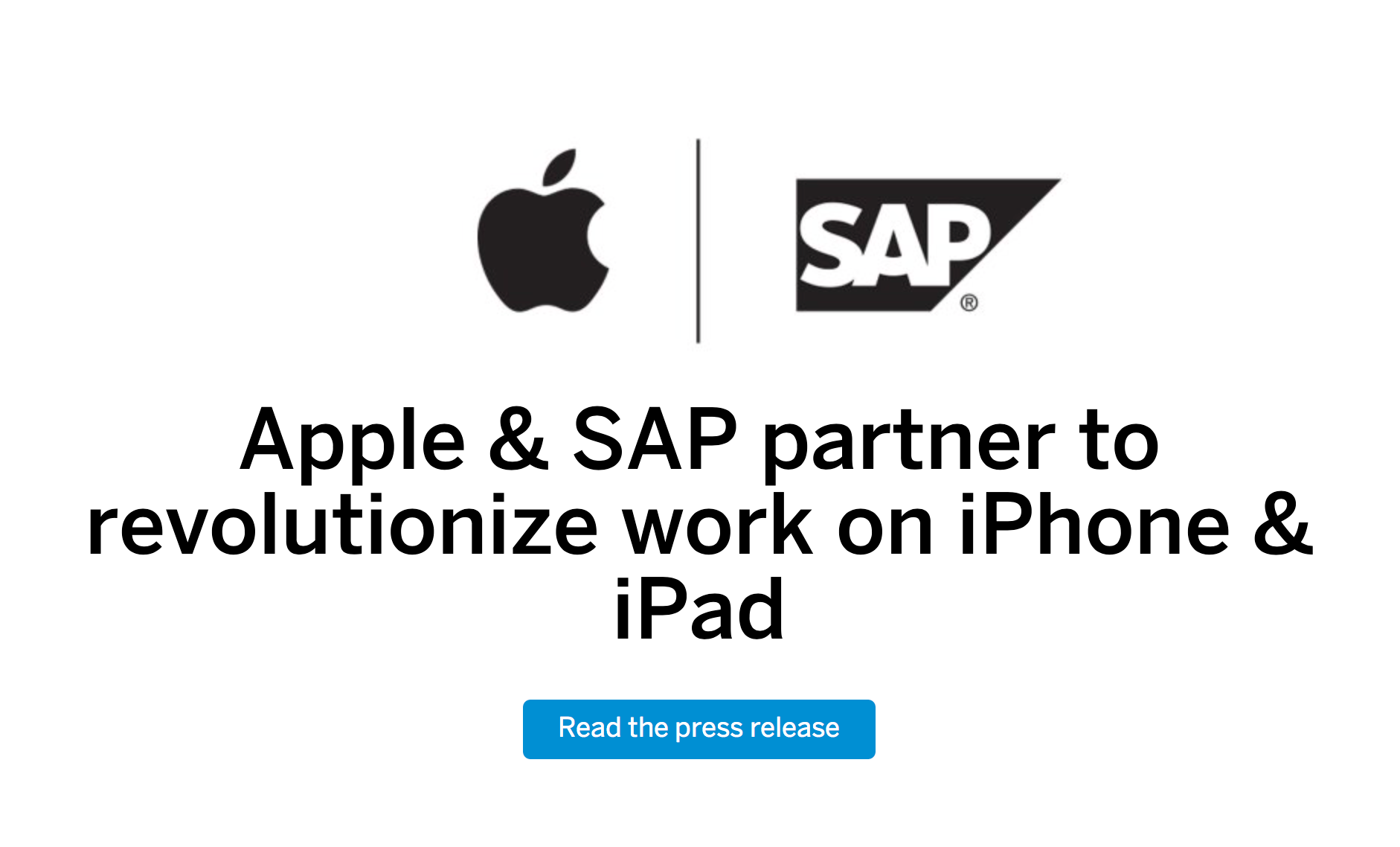 Apple과 SAP, iPhone과 iPad를 통한 업무 혁신을 위한 파트너십 체결 2