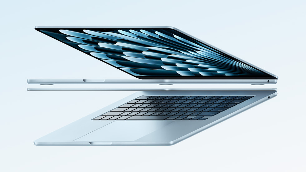 Apple, M4 칩을 탑재한 신규 MacBook Air를 새로운 스카이 블루 색상과 함께 공개