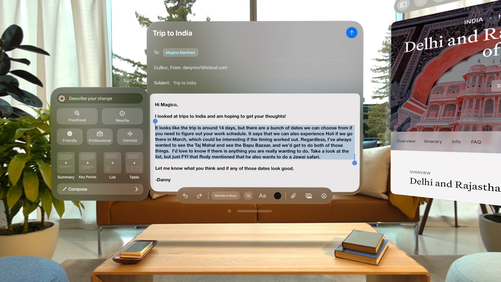 Apple Intelligence, 4월부터 Apple Vision Pro에 도입
