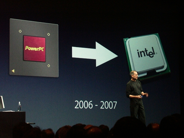 Steve Jobs의 Mac Intel 전환 발표