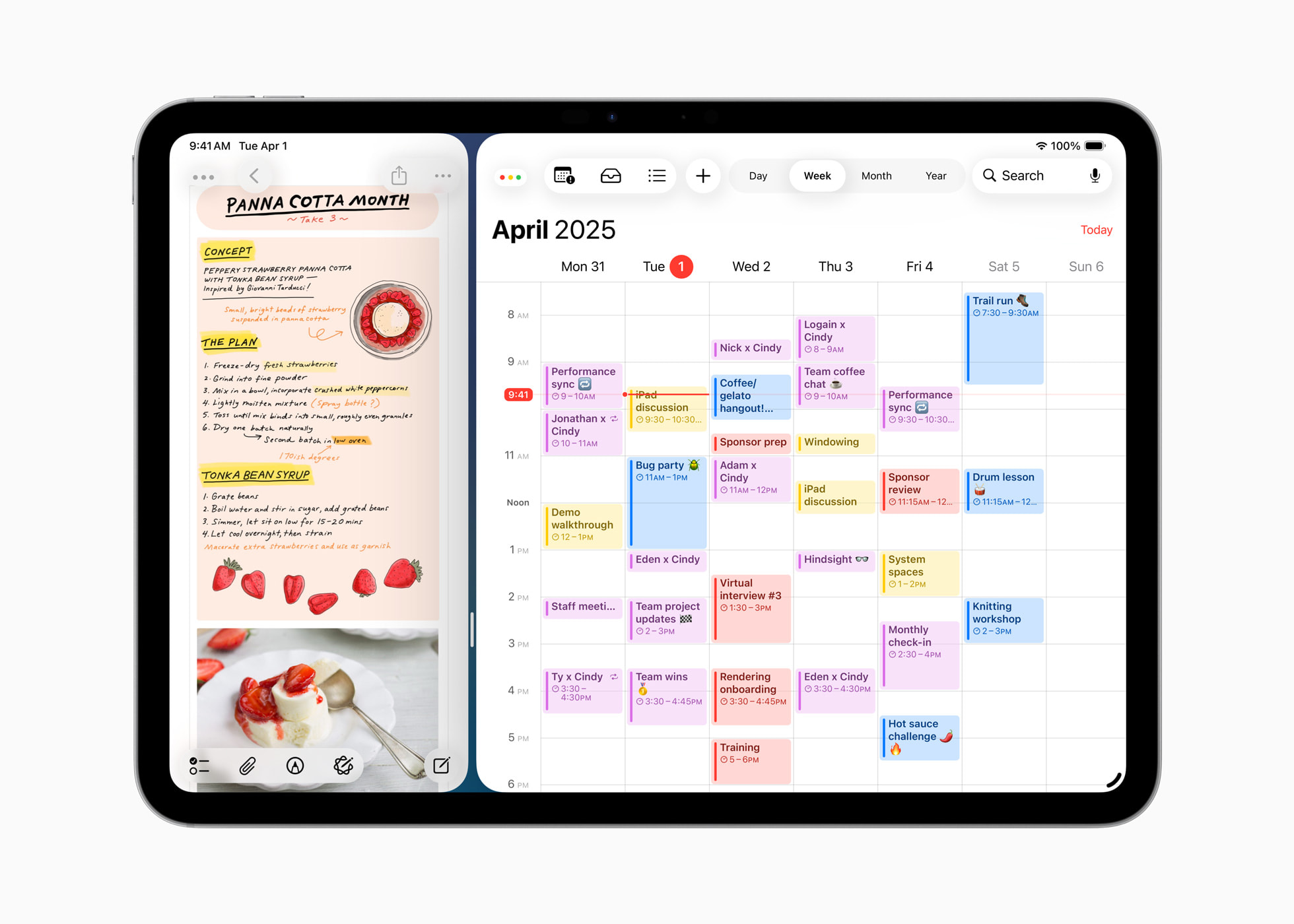iPadOS 26의 윈도우 타일링과 멀티태스킹 화면