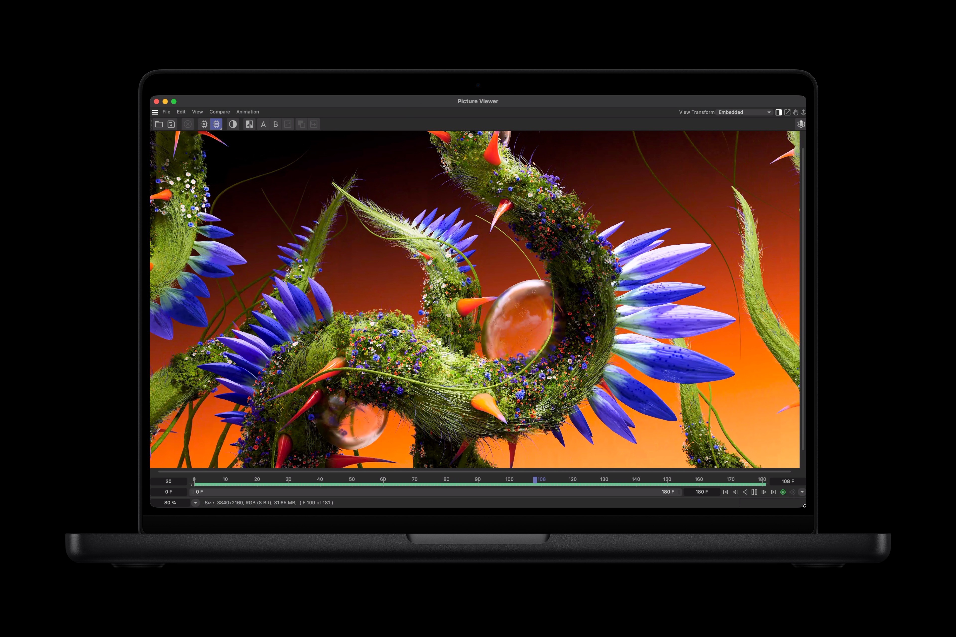 M6 탑재 MacBook Pro 14는 모션 디자이너가 3D 오브젝트 모델링, 제품 시각화 디자인, 애니메이션 렌더링 등을 손쉽게 처리하도록 해준다