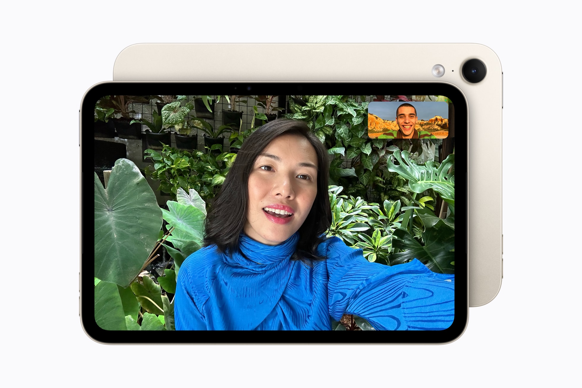 가로 방향 가장자리에 배치된 12MP Center Stage 전면 카메라로 FaceTime 통화와 화상 회의, 협업을 그 어느 때보다 자연스럽게 진행할 수 있다