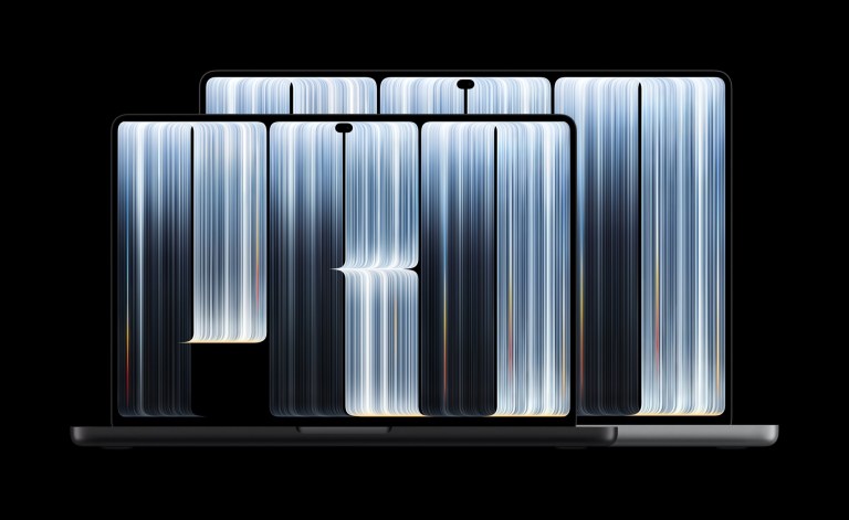 14 및 16 모델로 제공되는 새로운 MacBook Pro는 더욱 얇고 눈에 띄게 가벼워진 디자인으로 그 어느 때보다 뛰어난 휴대성을 제공한다. 그러면서도 가장 복잡한 프로 워크플로에 필요한 압도적으로 빠른 성능을 꾸준히 유지한다