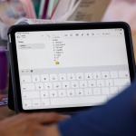iPad 메모 앱의 체로키어 입력 화면